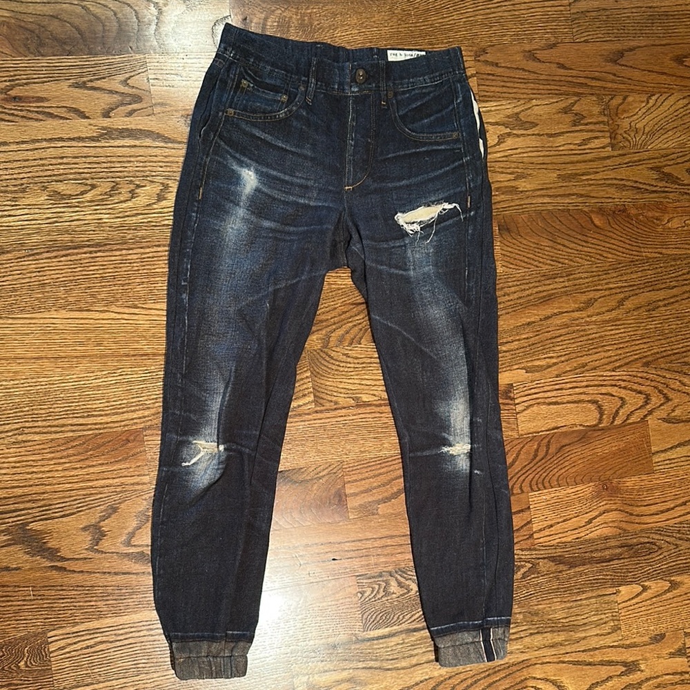 Rag & Bone Distressed Blue Jeans Sweatpants Women’s XS